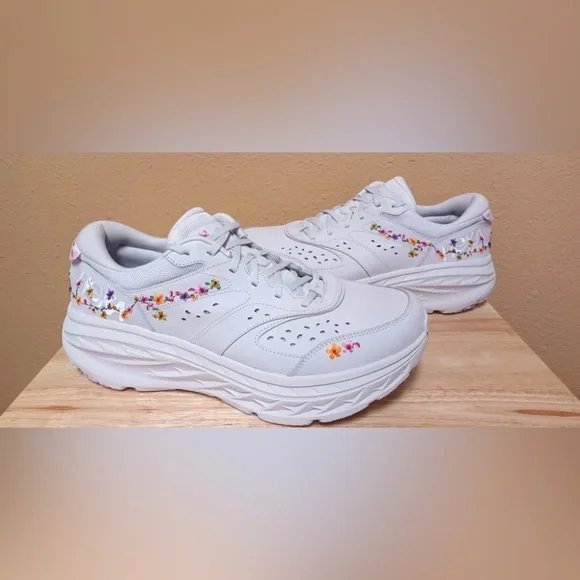 HOKA Bondi L 'Vibrant Bloom' Nimbus Cloud Nimbus Cloud Running Shoes men 14 w 15 - Picture 4 of 8